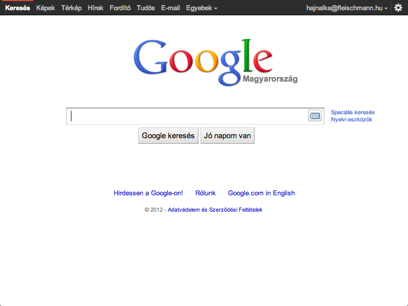 google.com saved in 2012.